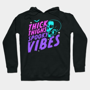 Thick Thighs Spooky S Halloween Skull Pastel Goth Hoodie